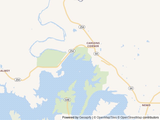 Map of Damsite location at Hermitage, MO, United States