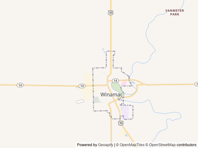 Map for Winters Family RV near Winamac, IL