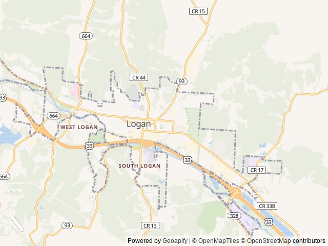Map for Family Friendly RVenturer in the Hocking Hills near Logan, OH