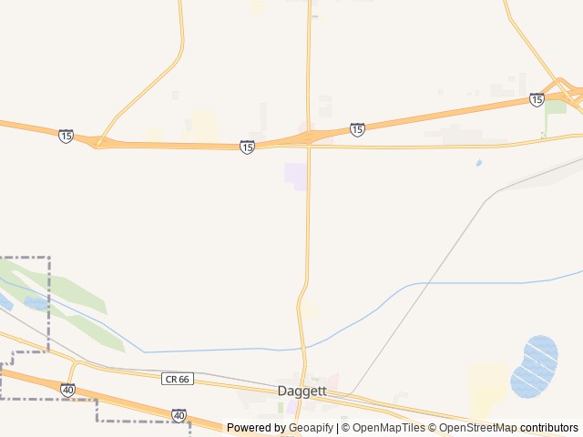 Map of Desert Springs RV Park location at Daggett, CA, United States