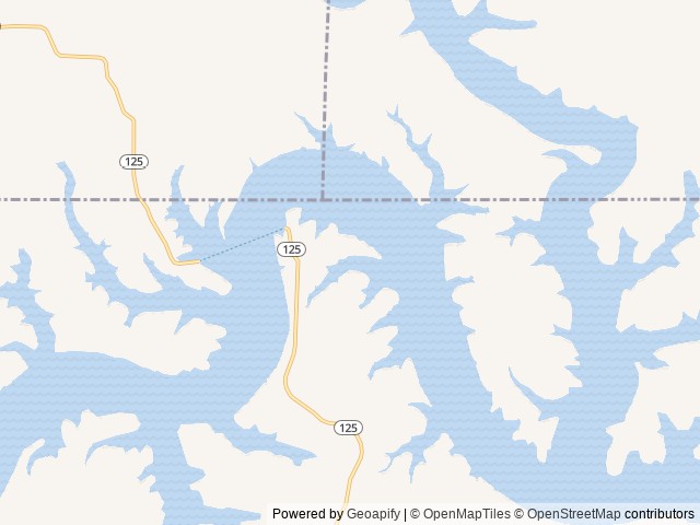 Map of Highway 125 Park Bull Shoals location at Peel, AR, United States