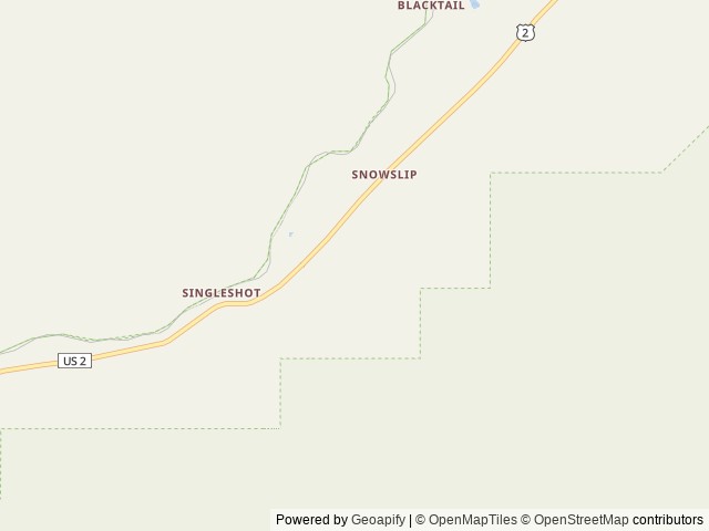 Map of Devil Creek Campground location at Hungry Horse, MT, United States