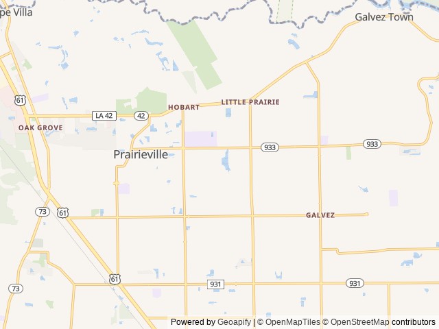 Map for 2021 Fleetwood RV Fortis 34MB near Prairieville, LA