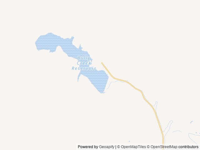 Map of Bully Creek Campground location at Vale, OR, United States