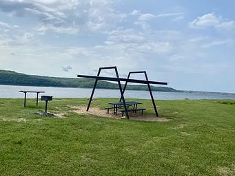 Day use picnic shelter at Washington Irving