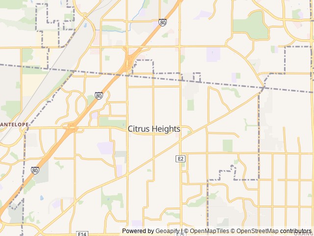 Map for 2018 Thor Majestic 28A near Citrus Heights, CA
