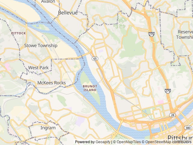 Map for 2021 Forest River RV Independence Trail 172RB near Pittsburgh, PA