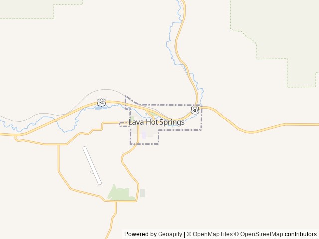 Map of Yurts of the World location at Lava Hot Springs, ID, United States