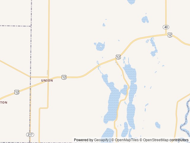Map of Willow Shores Campground location at Union, MI, United States