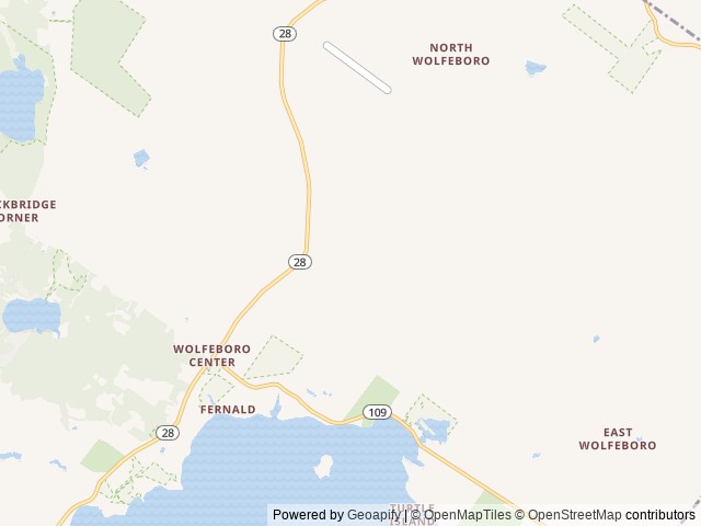 Map of Wolfeboro Campground location at Wolfeboro, NH, United States