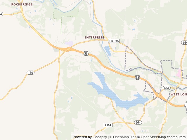 Map of Big Sycamore Family Campground location at Logan, OH, United States