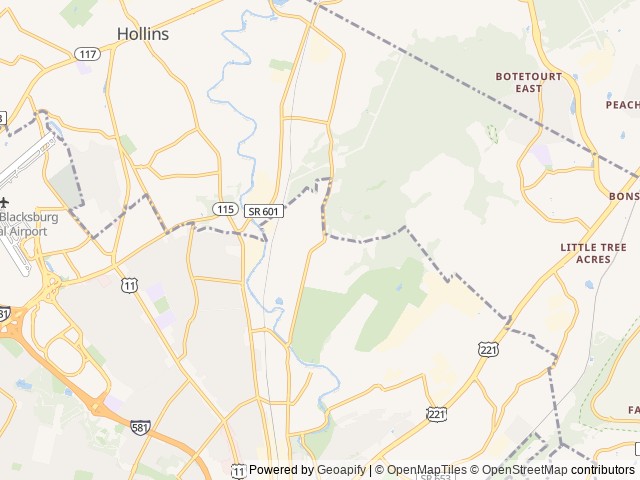 Map for 2016 Keystone RV Bullet 272BHS New Adventures near Roanoke, NC