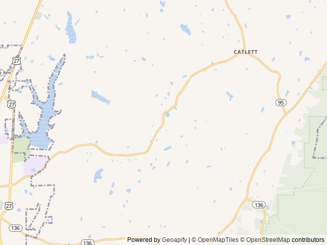 Map of Round Pond Retreat location at LaFayette, GA, United States