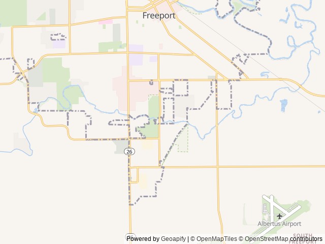 Map of Stephenson County Fairgrounds Campground location at Freeport, IL, United States