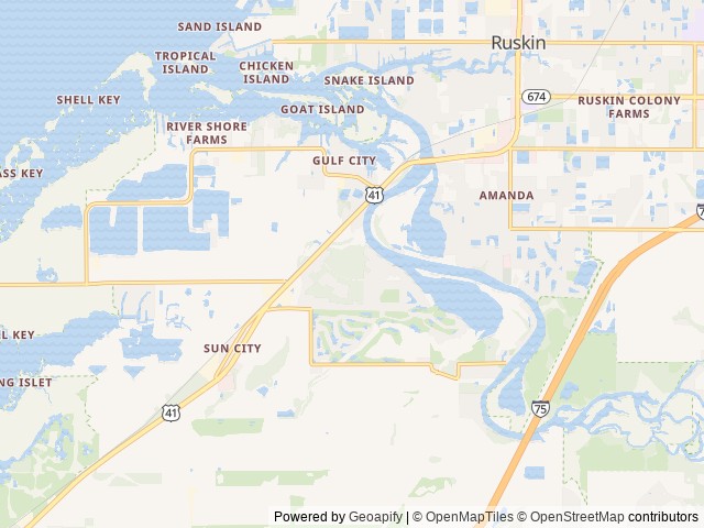 Map of River Vista RV Village location at Ruskin, FL, United States