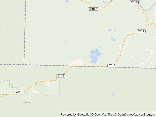 Map of McCaslin Mountain Campground location at Athelstane, WI, United States