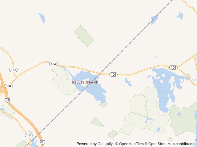 Map of Hunter's Run RV Park location at Meredith, NH, United States
