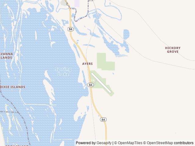 Map of Spring Lake Campground location at Savanna, IL, United States