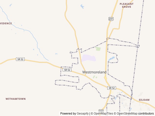Map for Happy Camper Hideaway near Westmoreland, TN