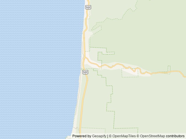 Map of Carl G. Washburne Memorial State Park location at Florence, OR, United States