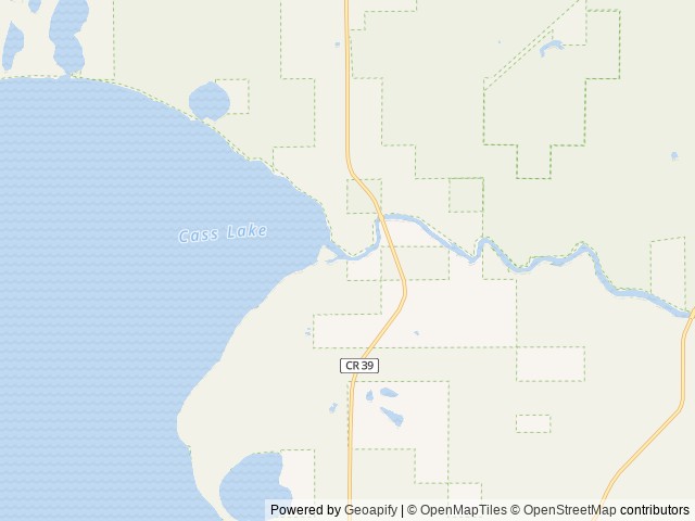Map of Bimijiwan Recreation Area location at Blackduck, MN, United States