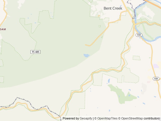 Map of Pisgah Glamping at Lake Powhatan location at Asheville, NC, United States