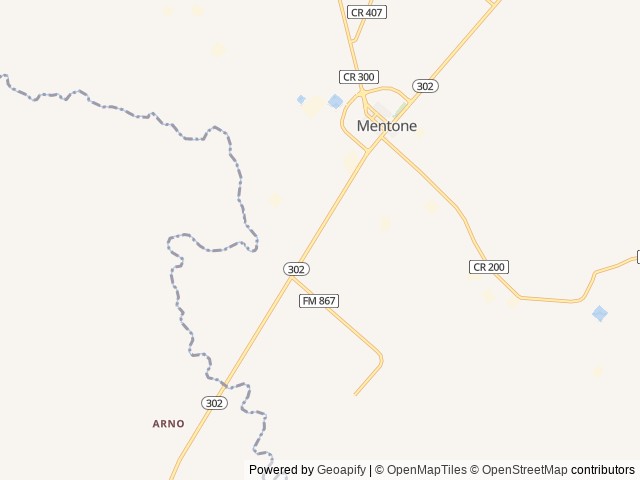 Map of Horseshoe RV Park location at Mentone, TX, United States