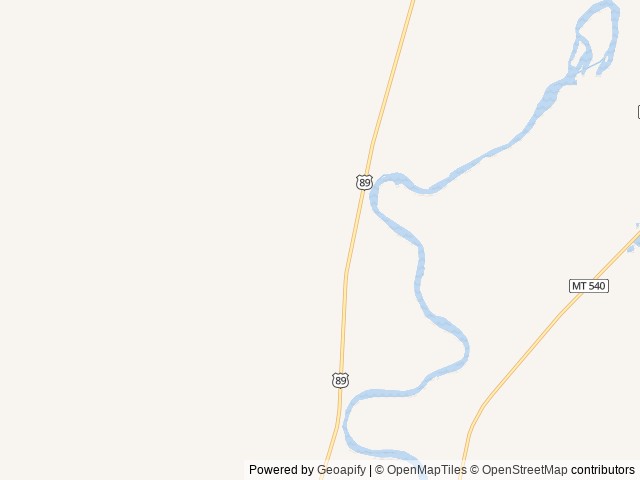 Map of Pitch Yellowstone location at Livingston, MT, United States