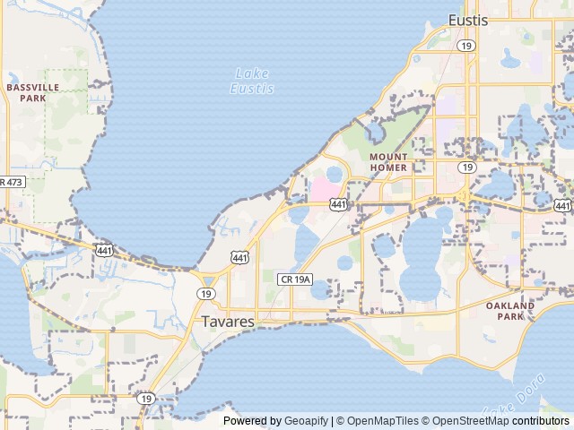 Map of Lake Point RV Park (Age Restricted 55+) location at Tavares, FL, United States