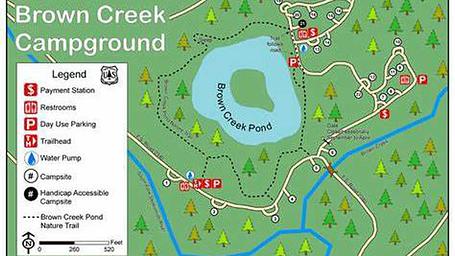 Brown Creek Campground map