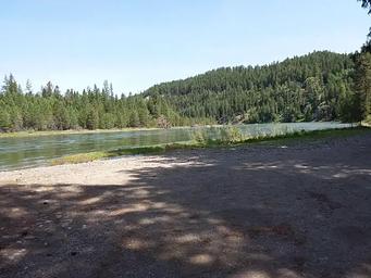 Kootenai River at Yaak River Campground boat launch