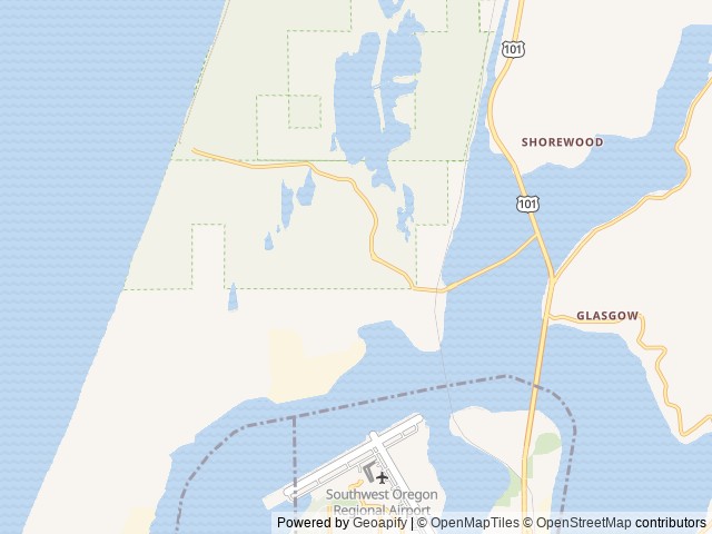 Map of Horsfall Sand Camping location at Reedsport, OR, United States
