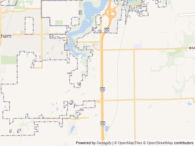 Map of Double J Campground location at Chatham, IL, United States