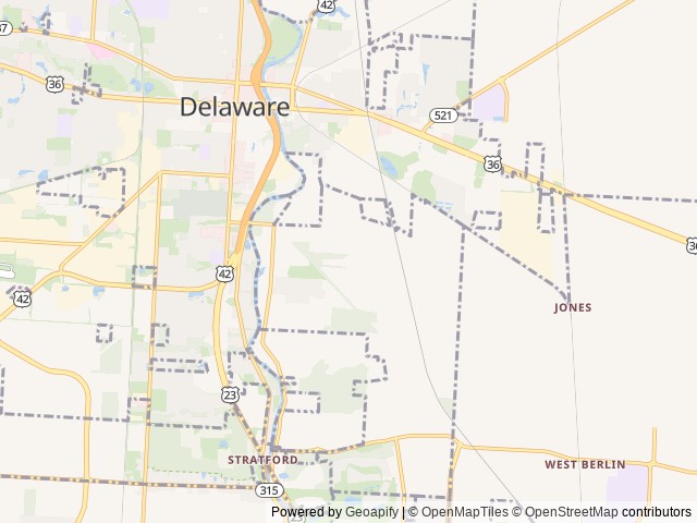 Map for 2021 Keystone Passport 282QB near Delaware, OH