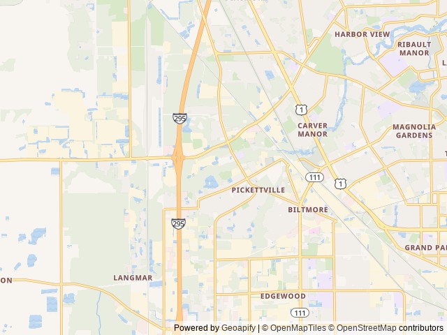 Map of Thompson Mill RV Park location at Jacksonville, FL, United States