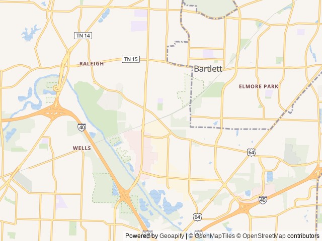 Map for 2021 Gulf Stream RV Envision 18RBD near Memphis, TN