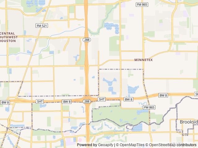 Map of Southlake RV Resort location at Houston, TX, United States