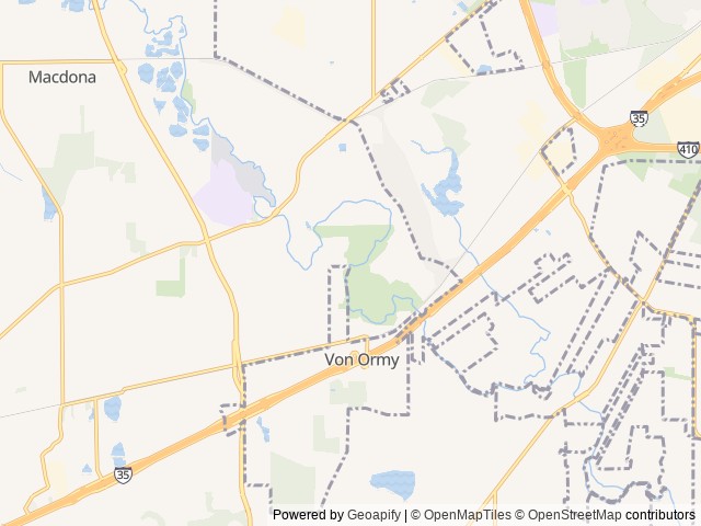 Map of Alamo River RV Resort & Campground location at San Antonio, TX, United States