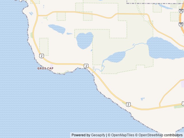 Map of Silver Sands Resort location at St. Ignace, MI, United States