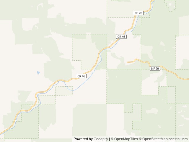 Map of Three C Rock Campground location at Tiller, OR, United States