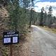 Group reservation sign posted at entrance to campground 