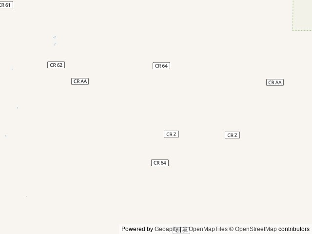 Map for Cheyenne's wilderness adventure camper near Moffat, CO