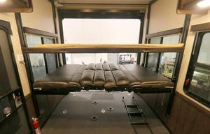 43 Toy Hauler with 4 bunks in the 18 foot garage!