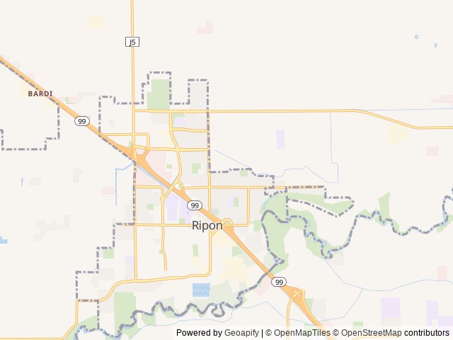 Map for Luxurious Tiffin Motorhome! As new as it gets! near Ripon, CA