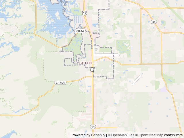 Map of Suncoast Crystal River RV Resort location at Crystal River, FL, United States