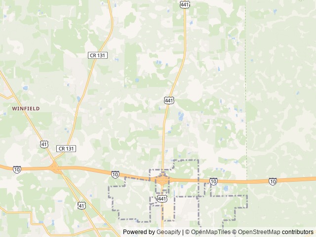 Map of Lake City Campground location at Lake City, FL, United States