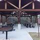 Capulin Spring Pavilion with multiple picnic tables and grills