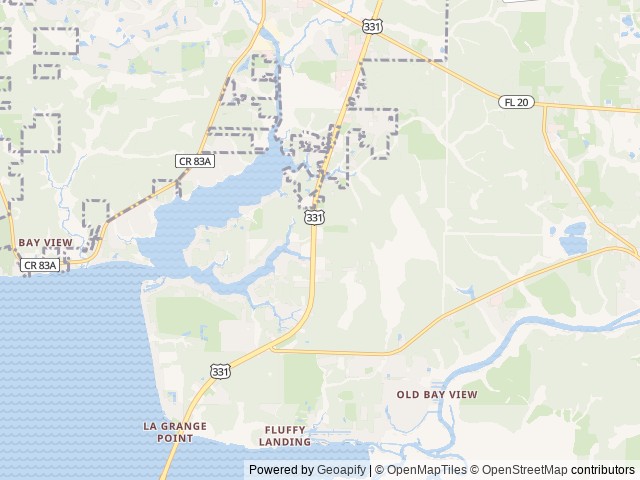 Map of Calypso Cove RV Park location at Freeport, FL, United States