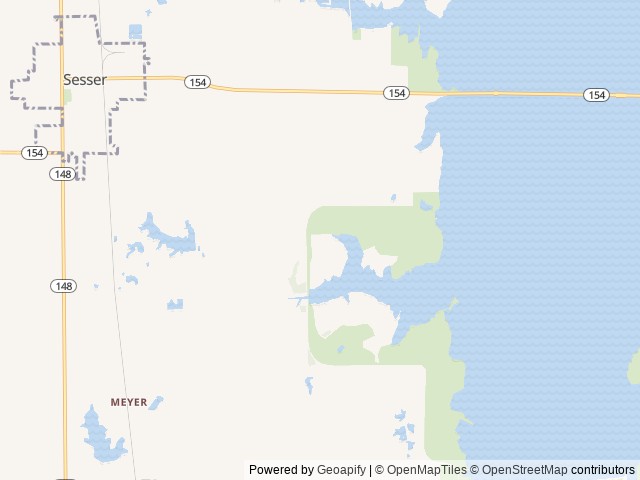 Map of North Sandusky Campground location at Sesser, IL, United States