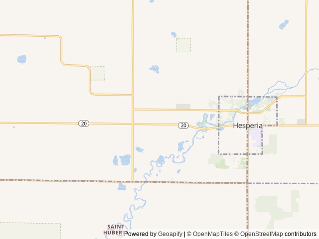 Map for 2021 Coachmen Freedom Express Select Edition 31SE near Hesperia, WI